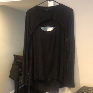 Long sleeve BCBG scoop neck top